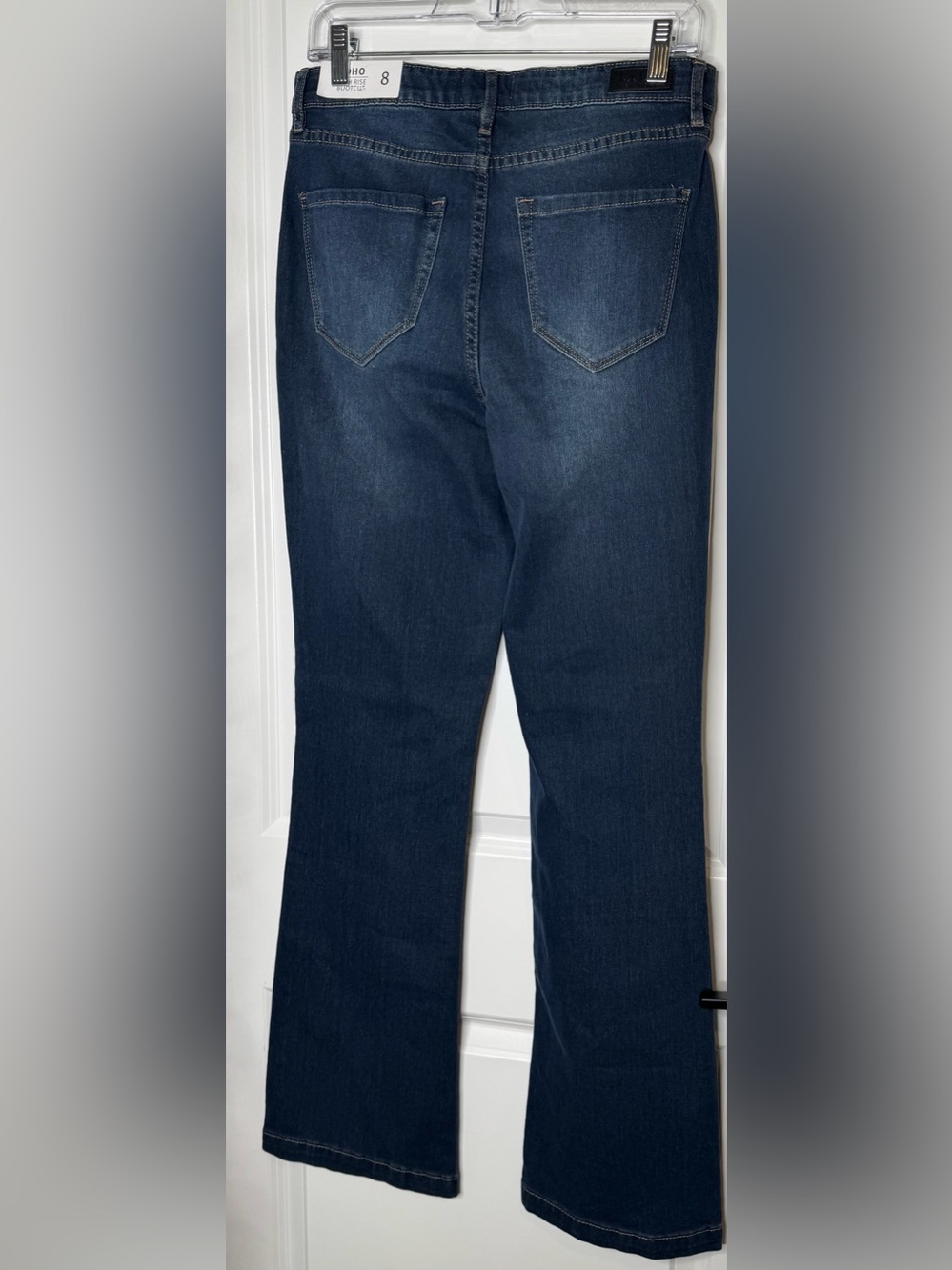 Nicole miller New York Soho Mid Rise Flare Jeans comfort waist bootcut 8 stretch - Picture 5 of 6